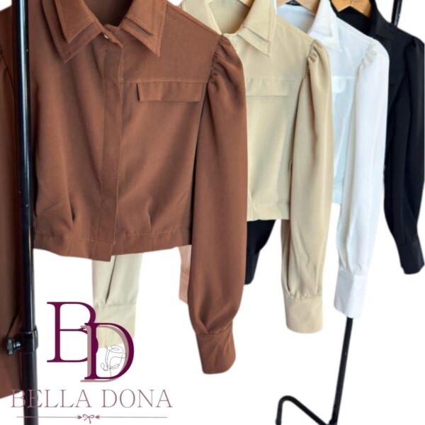 Camisa Crooped Julia Alfaiataria - Imagem 3