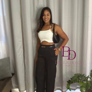 Top crooped no Crepe Scuba, alça fina2