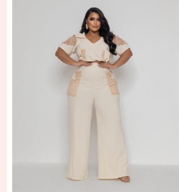 Conjunto cor Creme Plus Size
