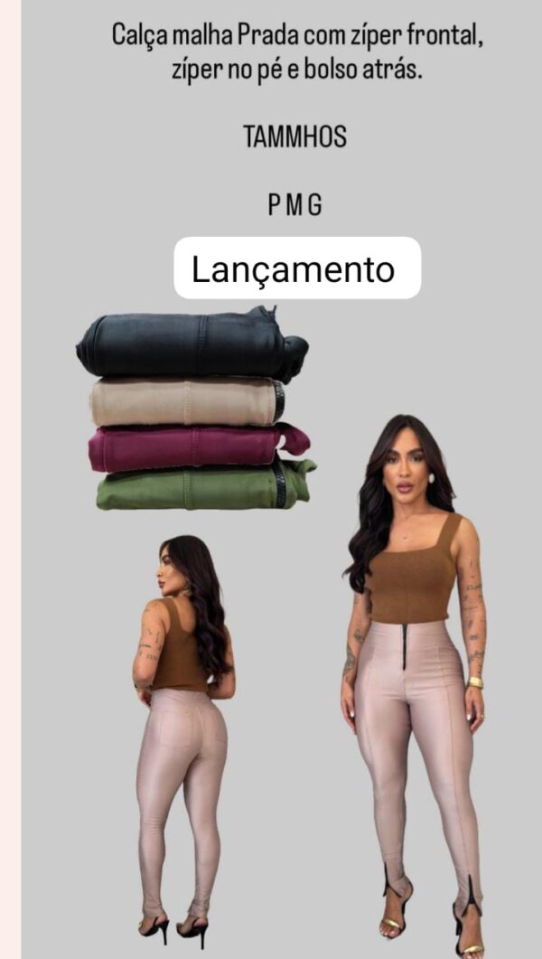 Calça Prada Zíper Frente e Pé - Imagem 3