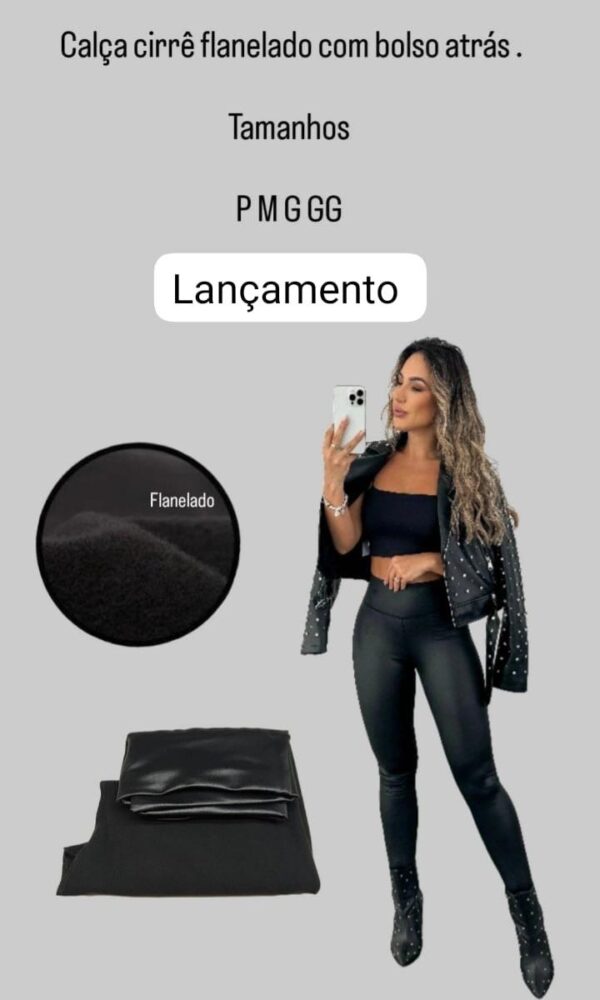 Calça Cirrê com Bolso sem Zíper - Imagem 2