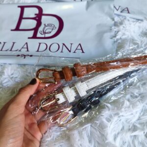 Cinto com Couro fino com duas presilhas