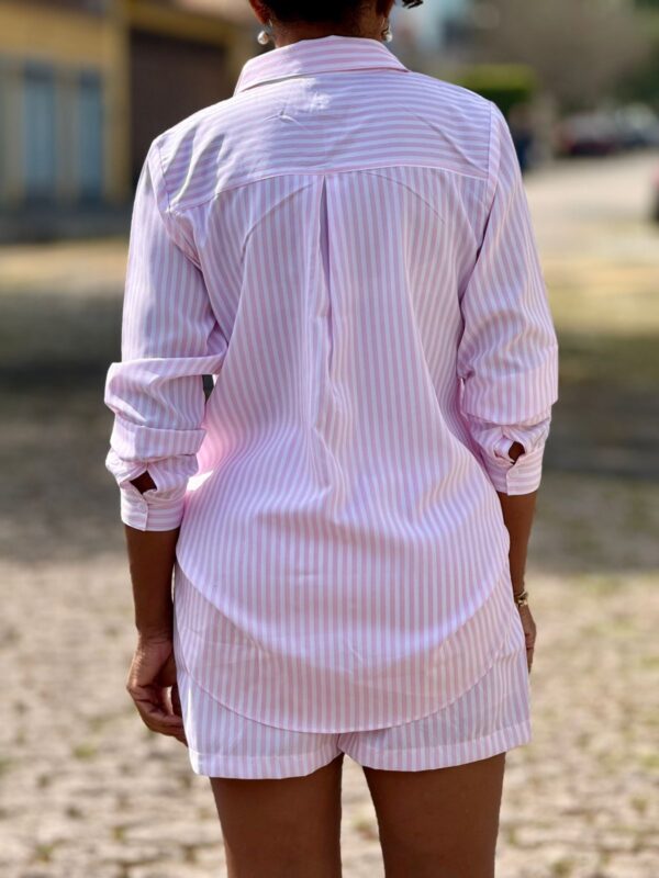 Camisa e short listrado em tricoline - Imagem 5