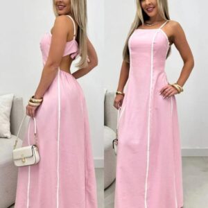 Vestido Rosa Bebê possue Alça