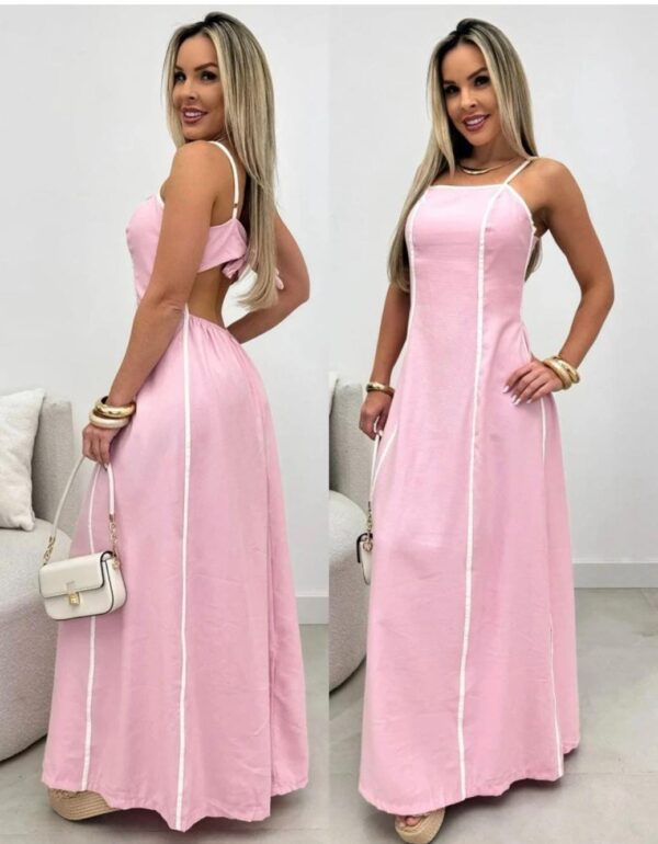 Vestido Rosa Bebê possue Alça