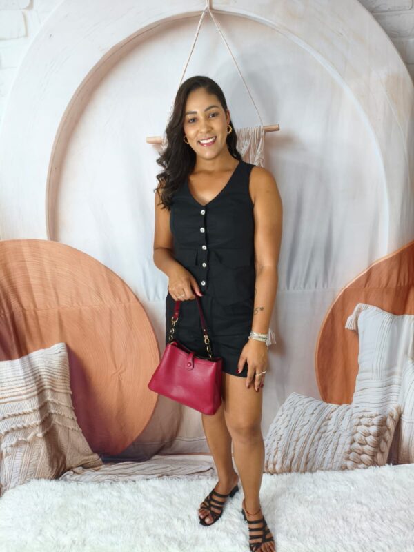 Conjunto Agatha colete +short em linho - Imagem 5